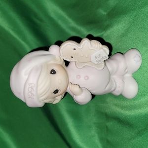 Precious Moments Vintage Christmas Figurine with Cookie For Santa 1993